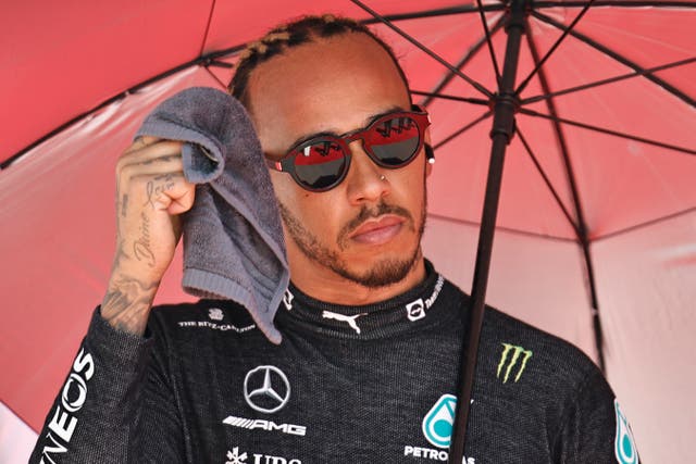 Mercedes driver Lewis Hamilton is struggling with back pain (Hamad Mohammed/AP).