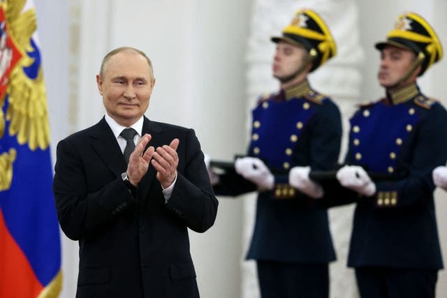 <p>Russian president Vladimir Putin </p>