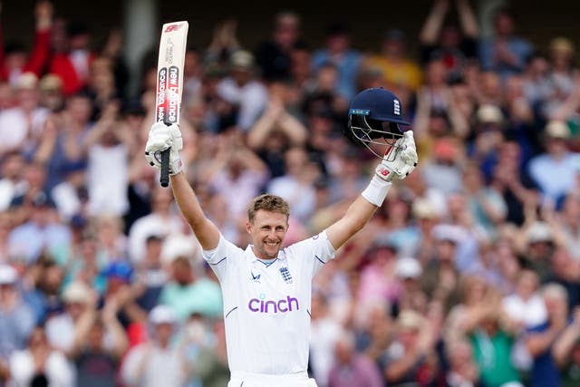 Joe Root scored his 27th Test century against New Zealand at Trent Bridge, equal to Virat Kohli and Steve Smith (Mike Egerton/PA)