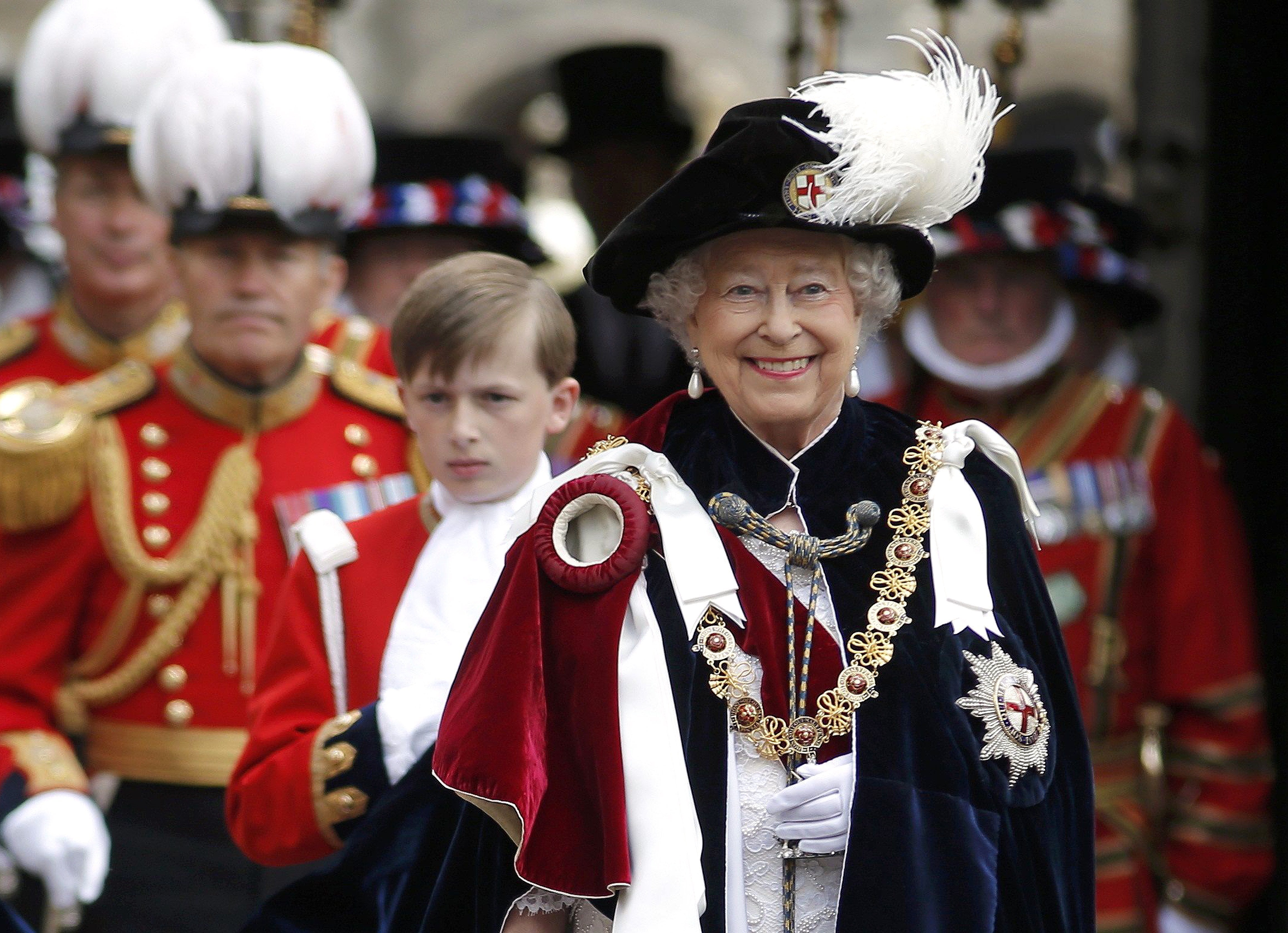 The Queen at the Order of the Garter ceremony in June 2015