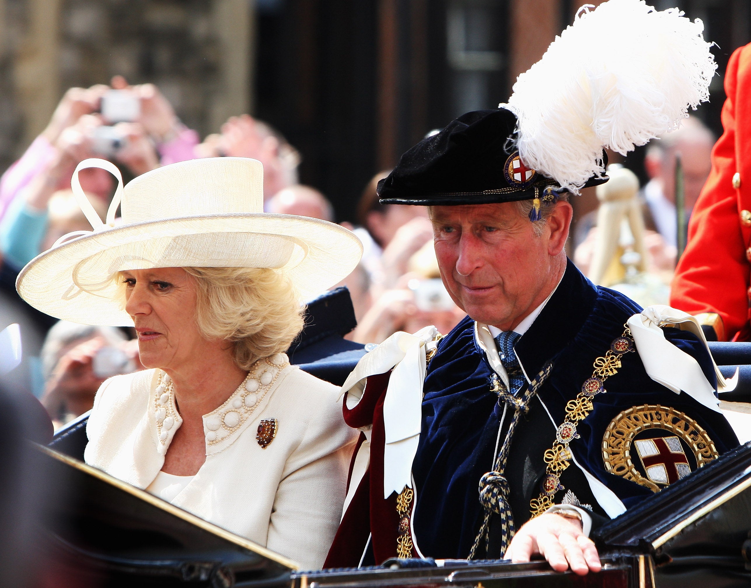 Prince Charles and the Duchess of Cornwall attend Garter Day in 2008