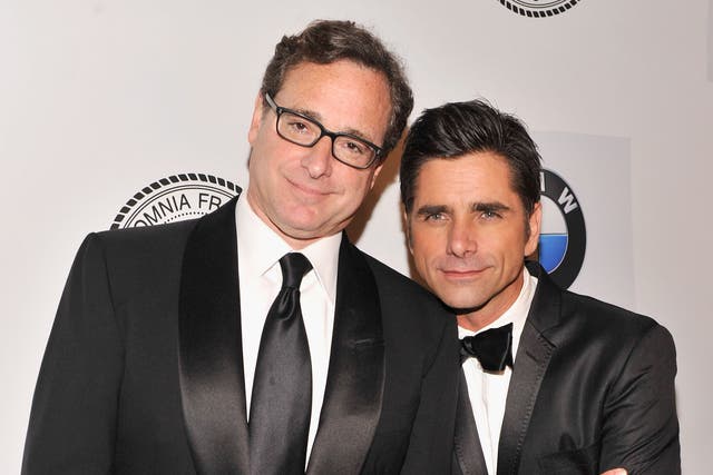 <p>John Stamos photographed with his late ‘Full House’ co-star, actor and comedian Bob Saget </p>