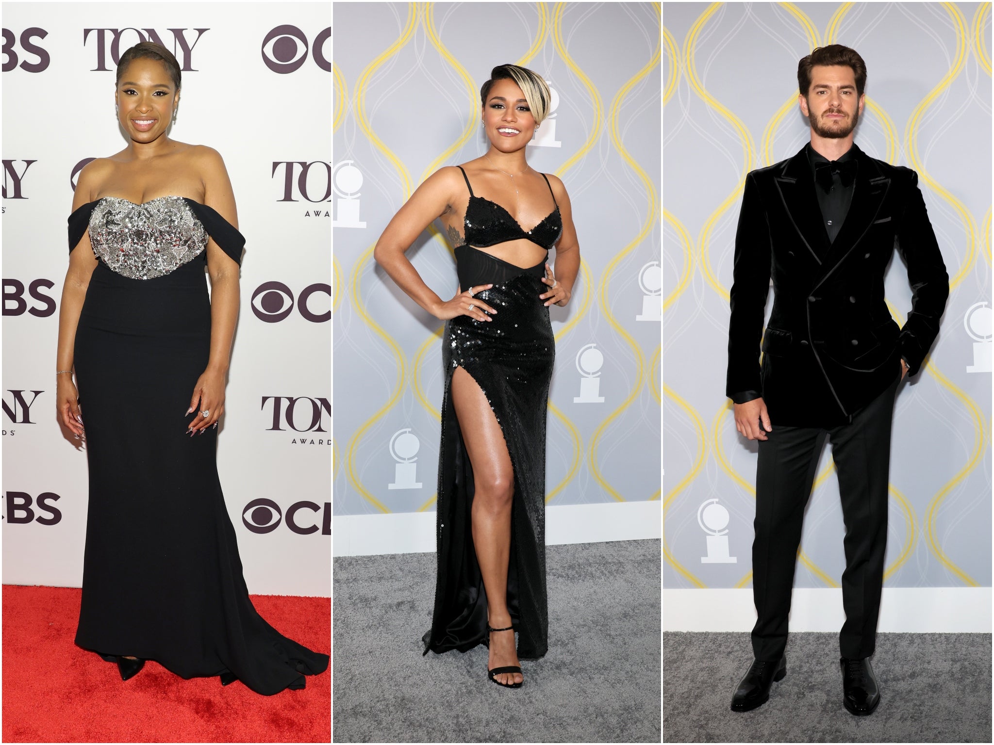 From left to right: Jennifer Hudson, Ariana DeBose and Andrew Garfield attend the 75th annual Tony Awards