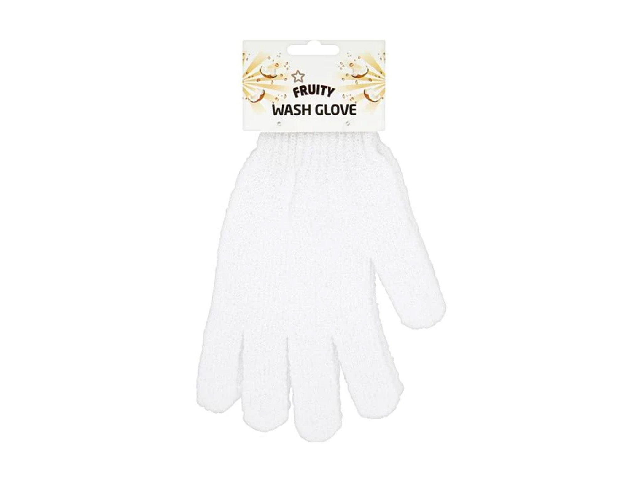 Superdrug fruity exfoliating body gloves 1 pair white
