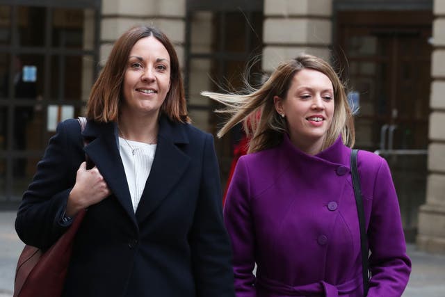 Former Scottish Labour leader Kezia Dugdale (left) and MSP Jenny Gilruth have married (Andrew Milligan/PA)