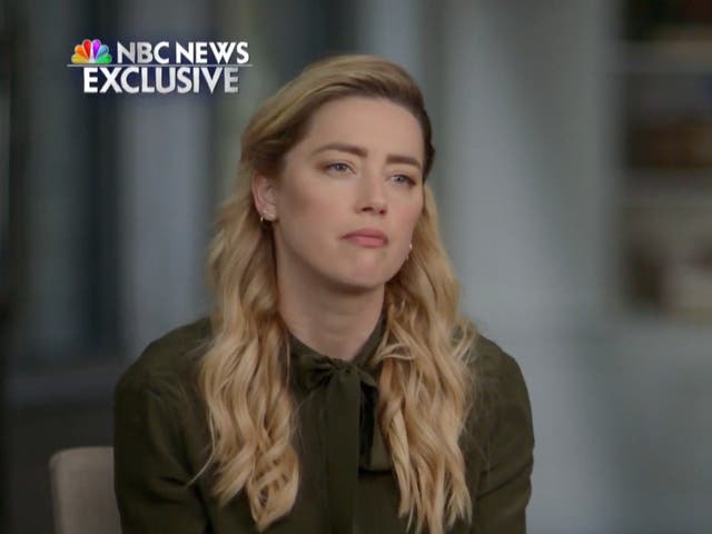 <p>Amber Heard spoke to NBC News in her first interview since the defamation trial against Johnny Depp</p>
