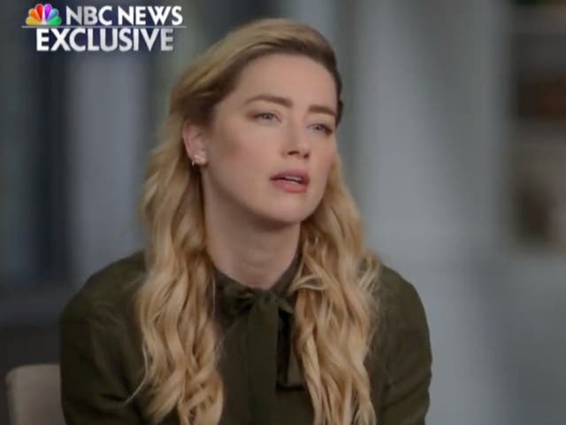 <p>Amber Heard speaks to NBC’s Savannah Guthrie after Johnny Depp trial</p>