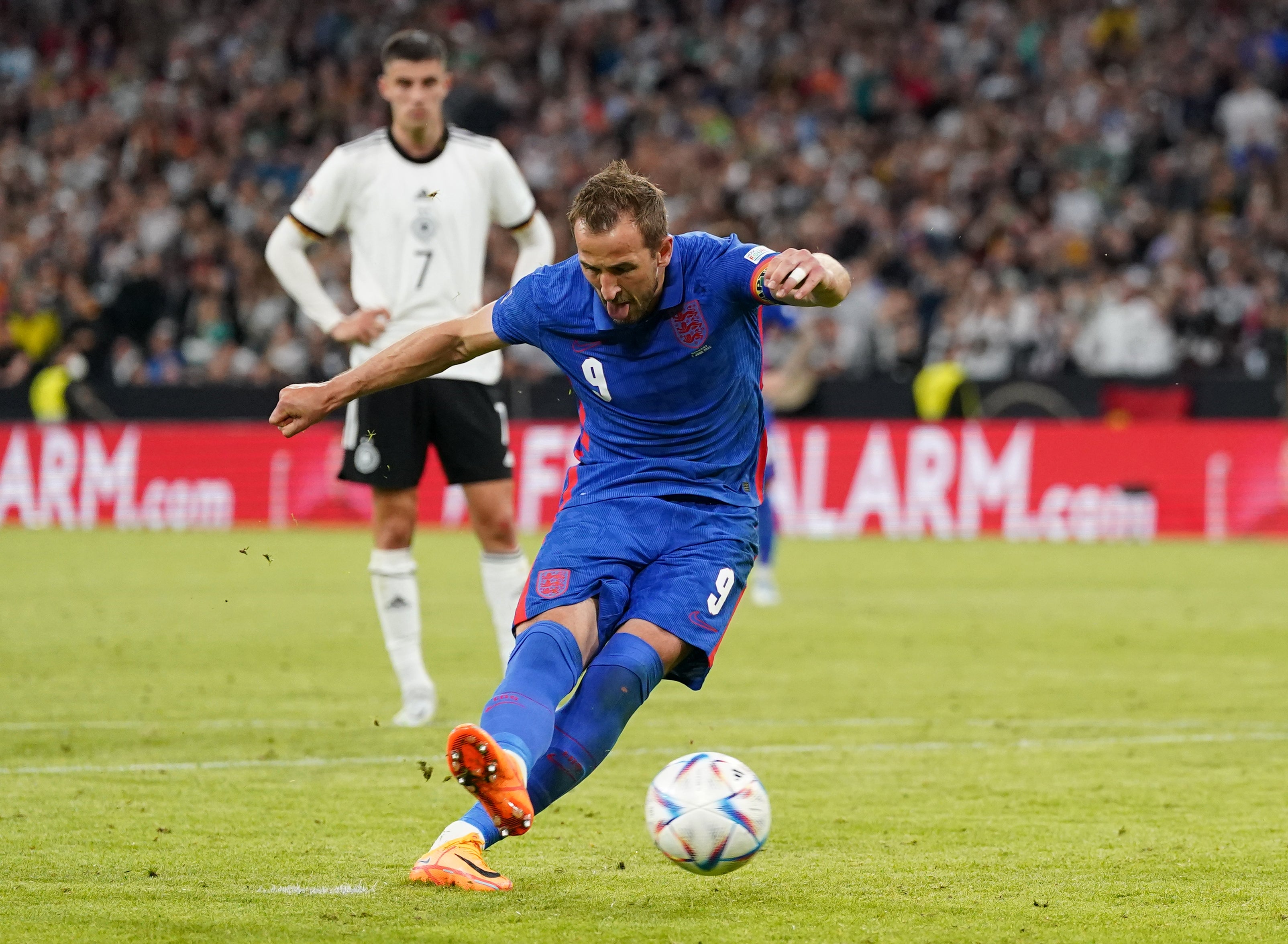 Harry Kane scored his 50th England goal in the Nations League draw against Germany (Nick Potts/PA)