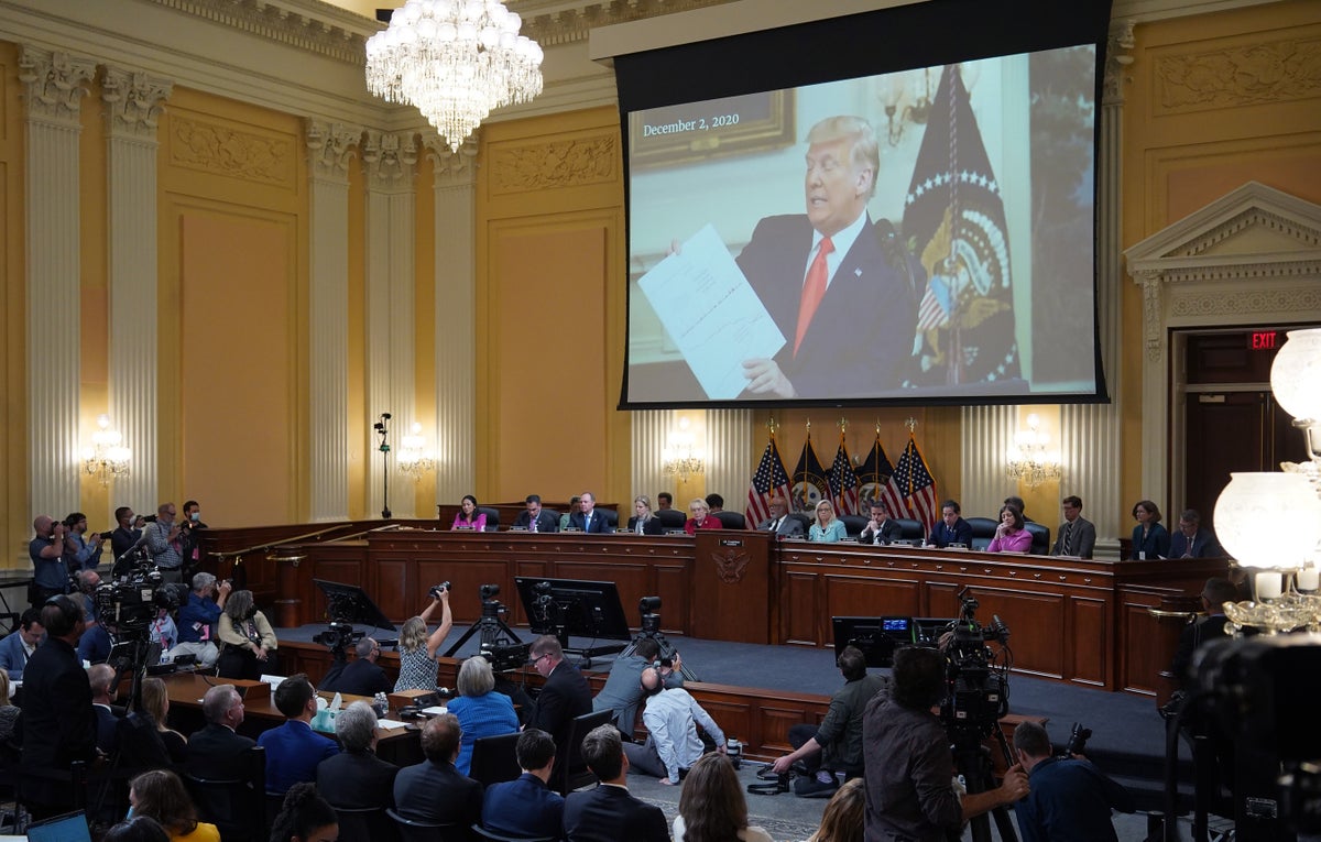 Jan 6 hearings – live: Newly released photos show Pence and family in hiding during Capitol riot