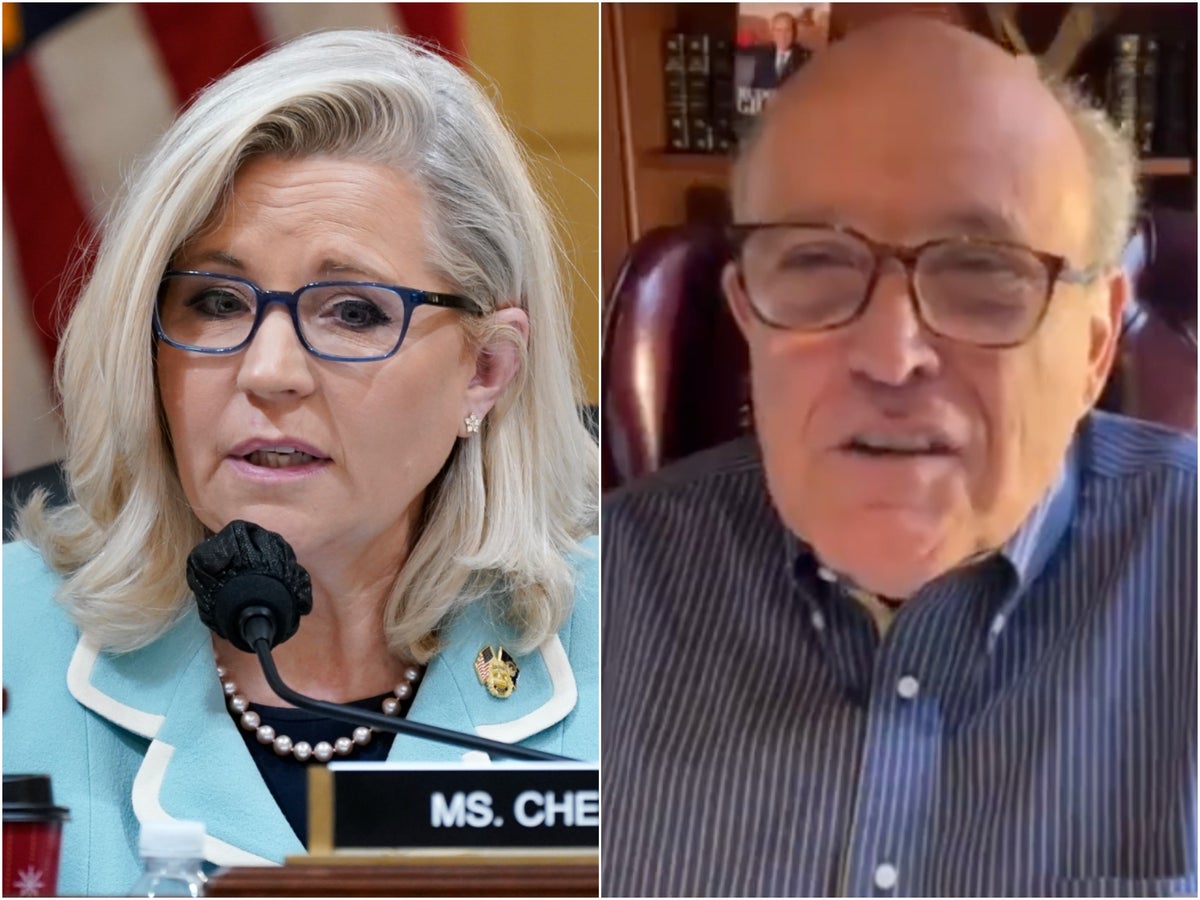 ‘Completely hysterical’: Rudy Giuliani lashes out at Liz Cheney over Jan 6 hearing claims that he was drunk on election night