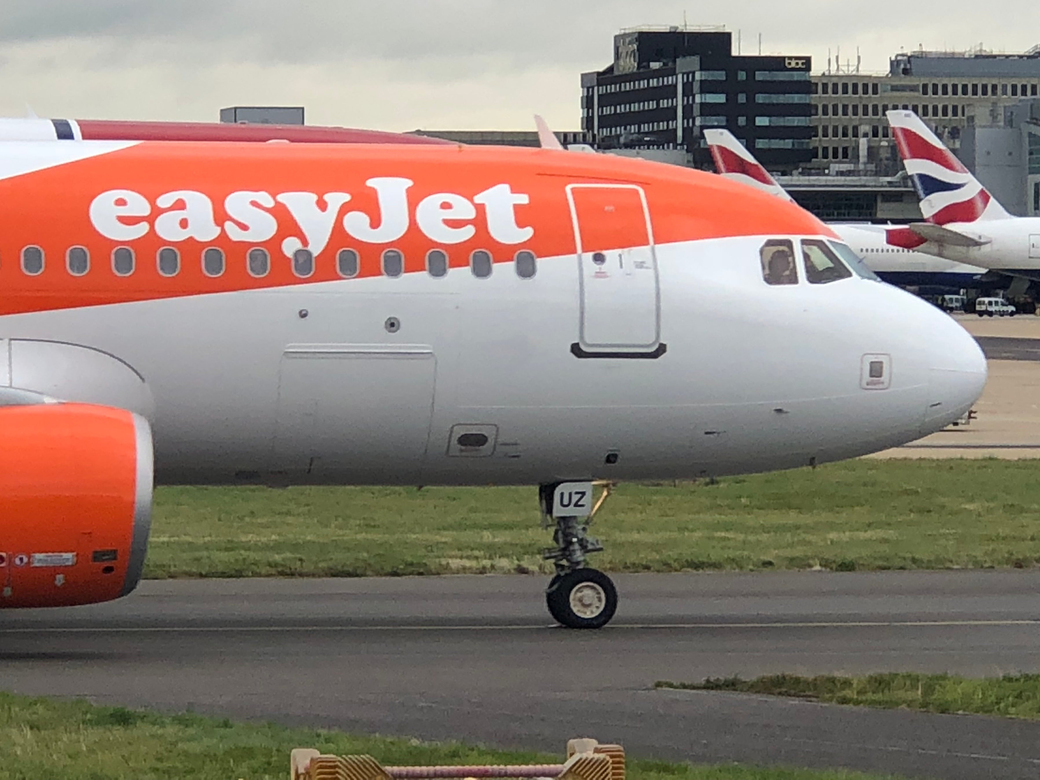 First base: easyJet Airbus A320 at London Gatwick airport