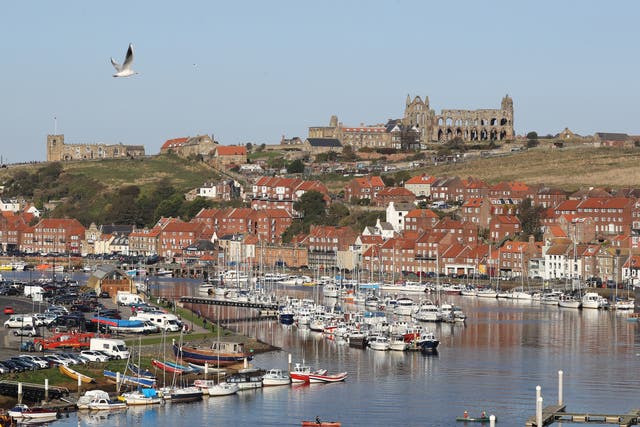 <p>Boats in Milton Harbour in the town of Whitby</p>