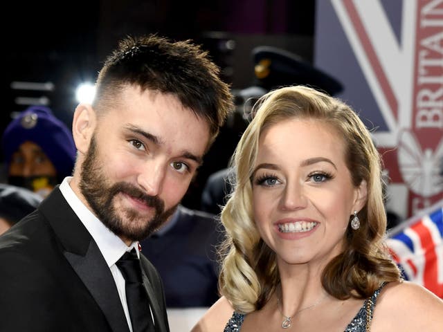 <p>Tom and Kelsey Parker photographed at the Pride of Britain Awards last year</p>