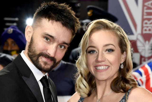 <p>Tom and Kelsey Parker photographed at the Pride of Britain Awards last year</p>