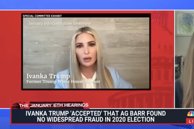 <p>Mary Trump, the former president’s niece, told MSNBC that she believes her uncle was accusing his daughter Ivanka of ‘perjury’</p>