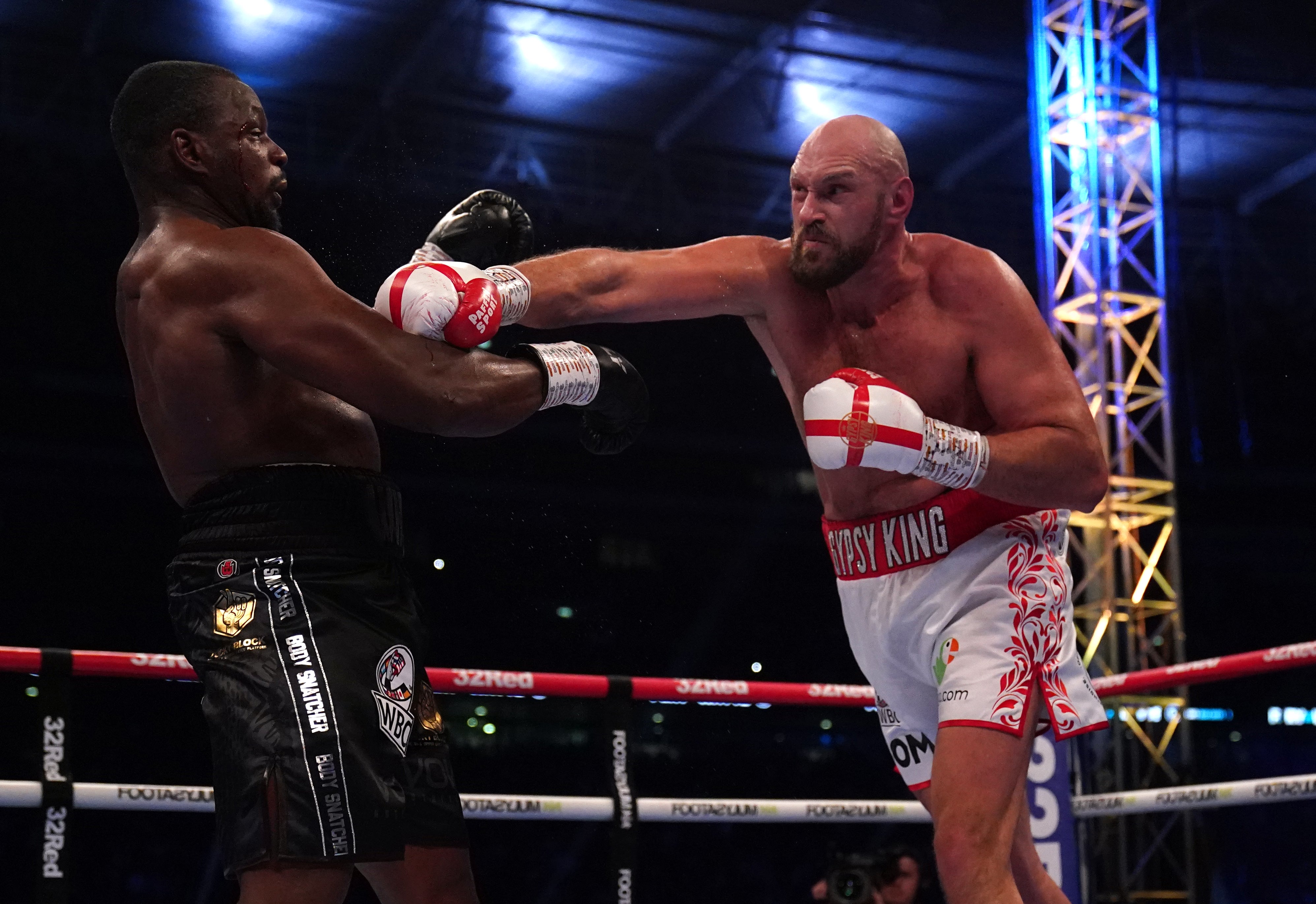 Tyson Fury (right) knocked out Dillian Whyte to stay unbeaten as WBC heavyweight champion (Nick Potts/PA)