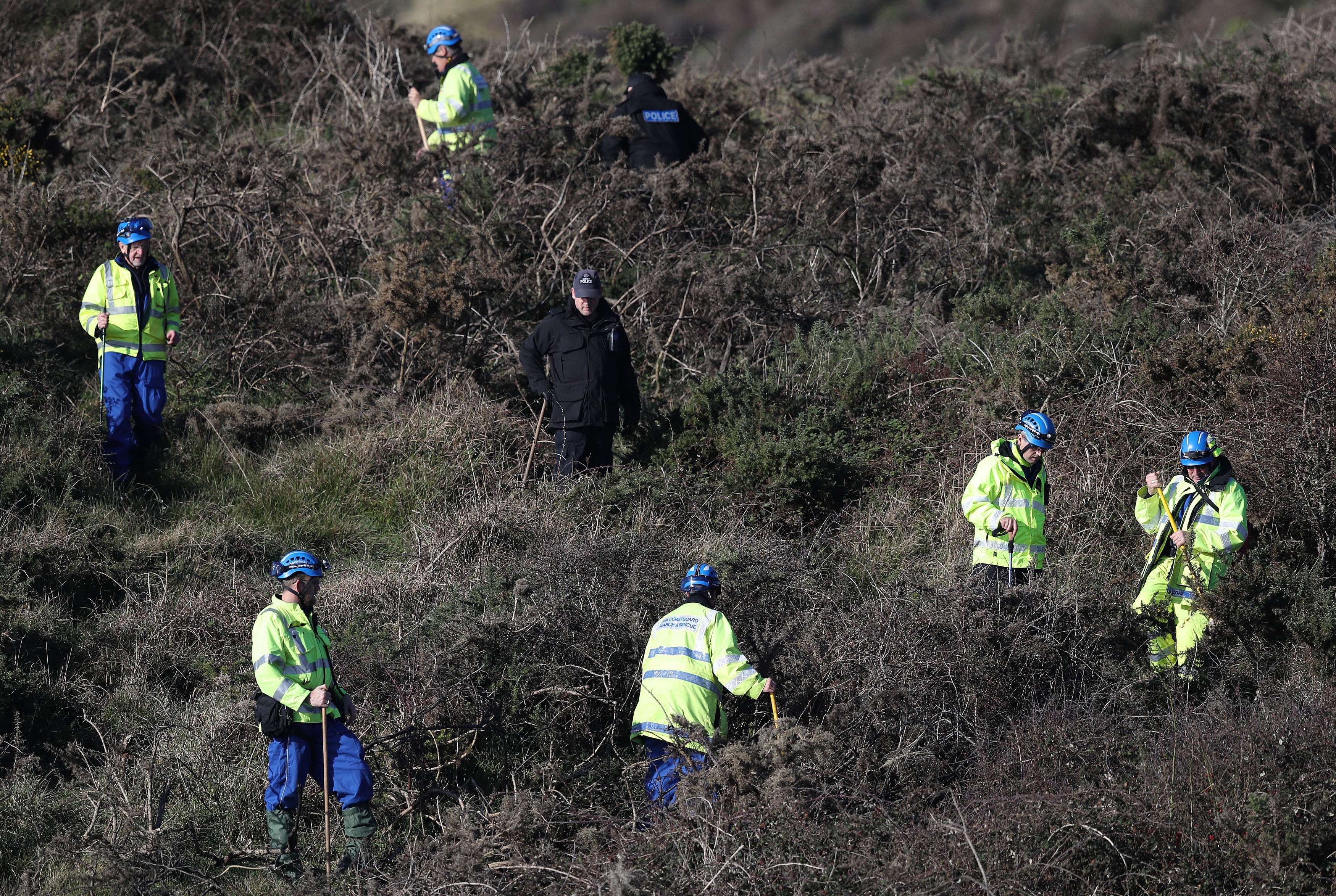 Police conduct a fingertip search during their investigation into Ms Pope-Sutherland’s disappearance (Andrew Matthews/PA)