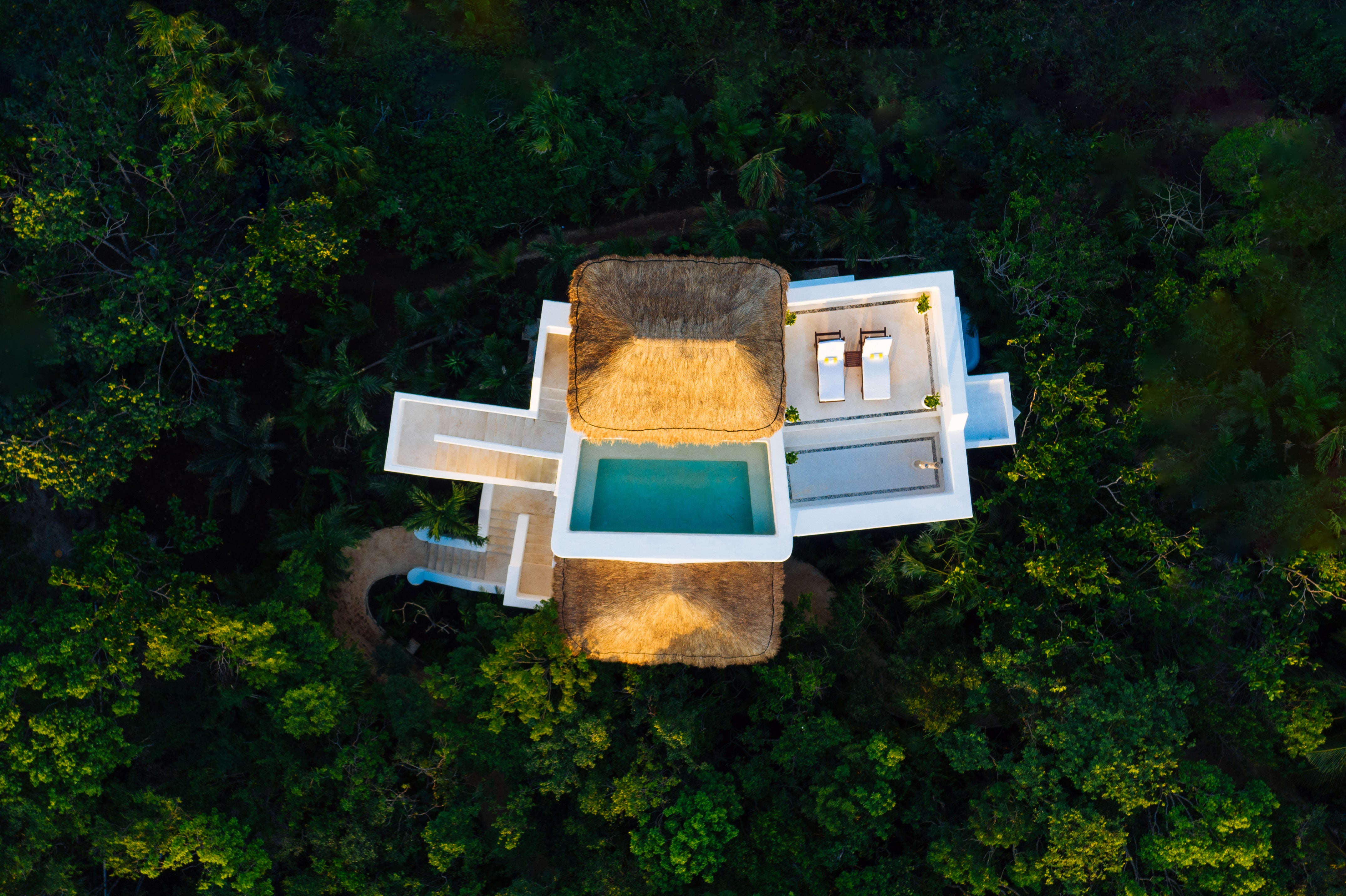 Some villas come with private pools