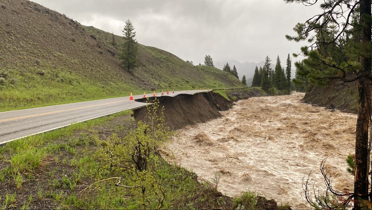 Yellowstone flooding – live: 10,000 evacuated as rescuers plan to reach backpackers still in deluged park