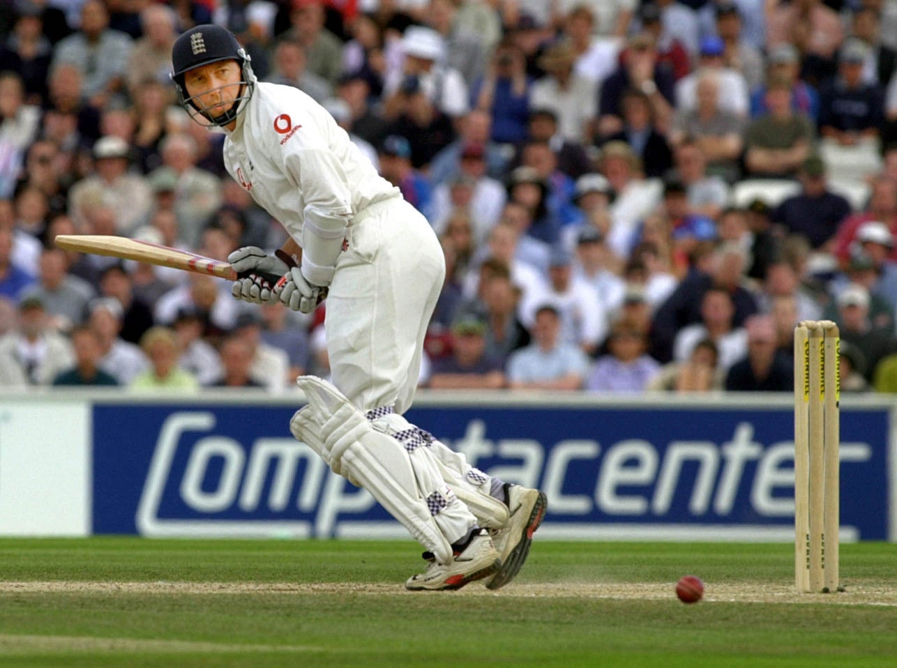 Michael Atherton was key to England’s run chase against New Zealand in Christchurch in 1997 (Rebecca Naden/PA)
