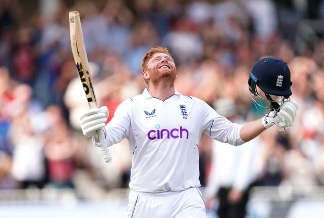 Jonny Bairstow produced England’s second-fastest century in Test history against New Zealand at Headingley (Mike Egerton/PA)