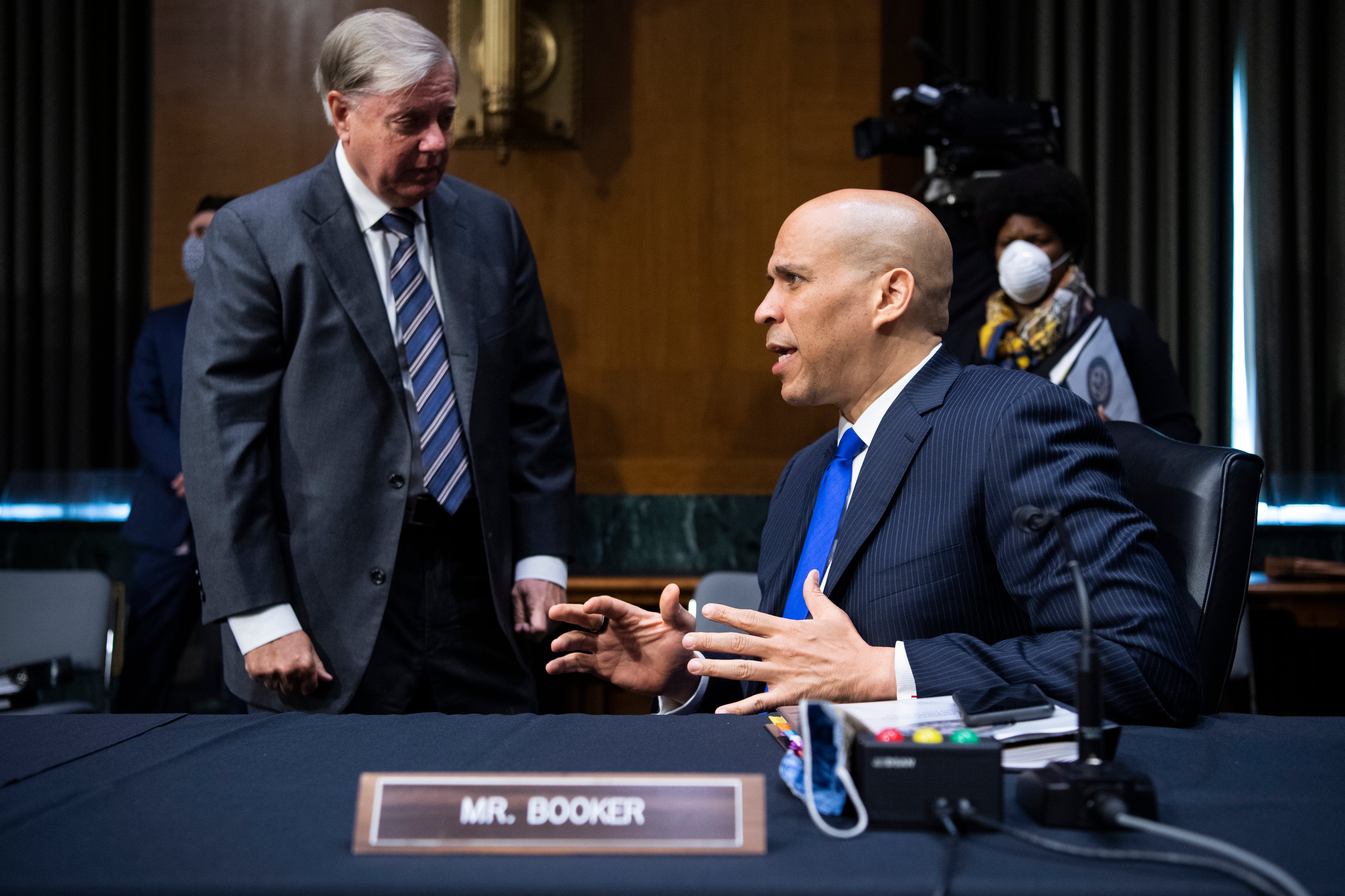 Republican Lindsey Graham and Democrat Cory Booker are from different sides of the political divide
