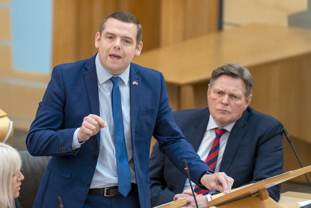 Scottish Conservative party leader Douglas Ross has urged people to ‘boycott’ a second referendum (PA)