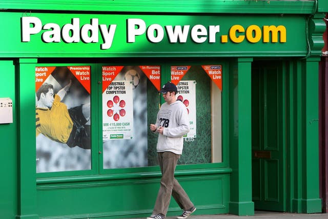 The front of a Paddy Power bookmakers in Dublin. (Julien Behal/PA)
