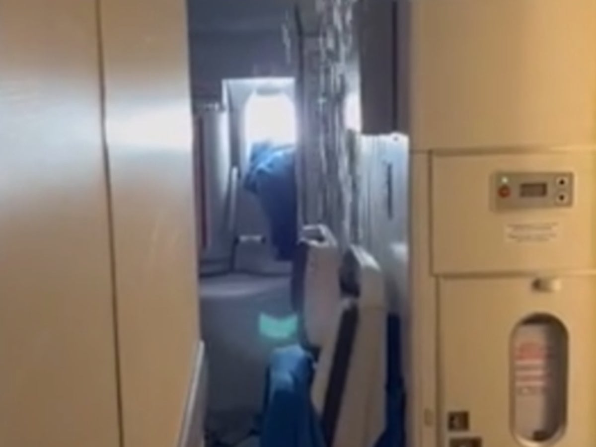 Water pours through plane ceiling and into cabin on British Airways flight