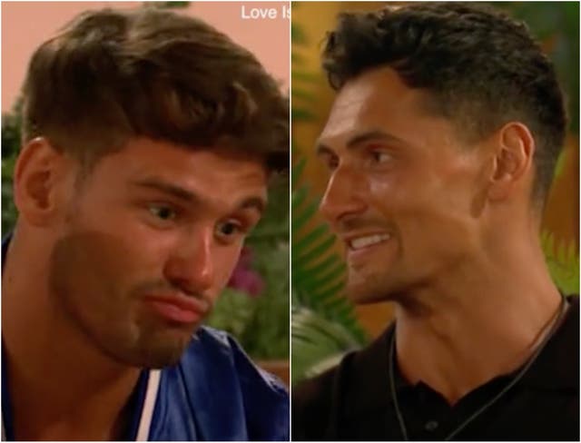 <p>Jacques and Jay on Love Island</p>