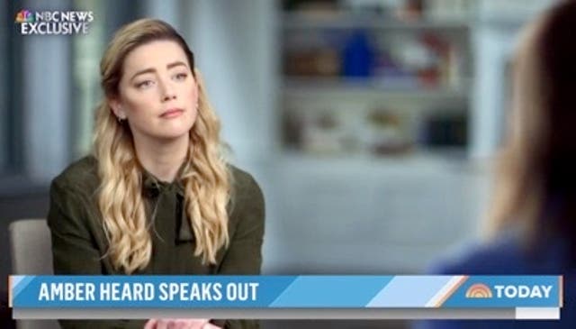 <p>Amber Heard is grilled by Savannah Guthrie </p>