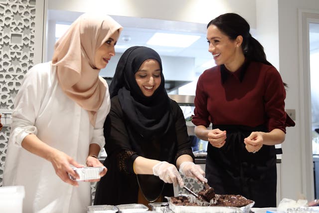 The Duchess of Sussex during a previous visit to the Hubb Community Kitchen (Chris Jackson/PA)