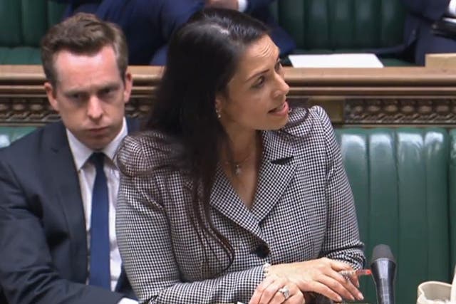 Home Secretary Priti Patel makes a statement to MPs (House of Commons/PA)