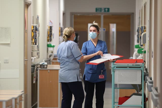 NHS staff in Scotland are being offered a record-breaking 5% pay rise (Andrew MIlligan/PA)