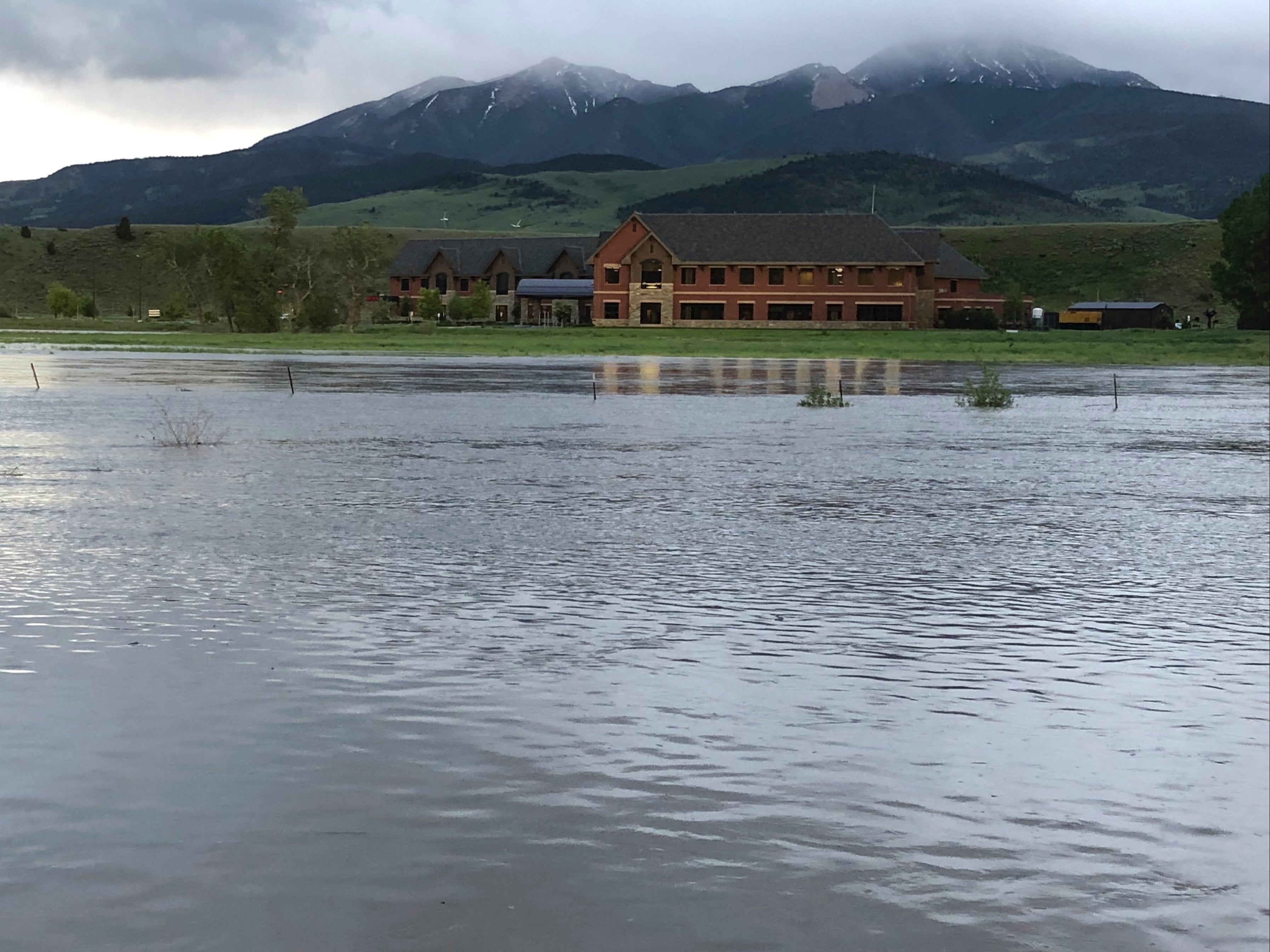 Flooding in the town of Livingston, Montana