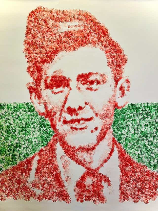 Portrait of Terry Higgins by artist Nathan Wyburn (PA/handout)