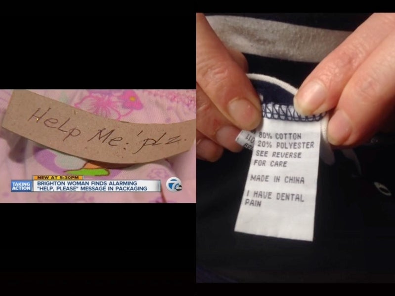 Shein responds to viral claim workers are hiding 'Help Me' messages in  clothes