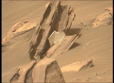 Nasa rover’s new images show agency’s space junk on Mars
