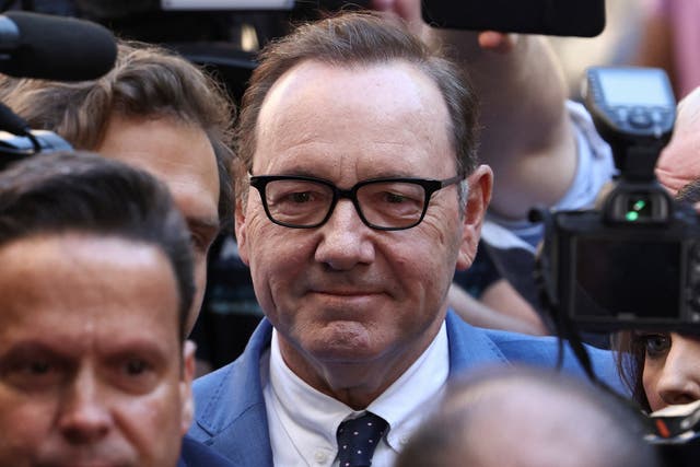 <p>Actor Kevin Spacey appeared at Westminster Magistrates’ Court where he faces sexual assault charges against three men</p>