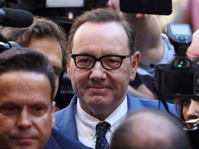<p>Actor Kevin Spacey appeared at Westminster Magistrates’ Court where he faces sexual assault charges against three men</p>