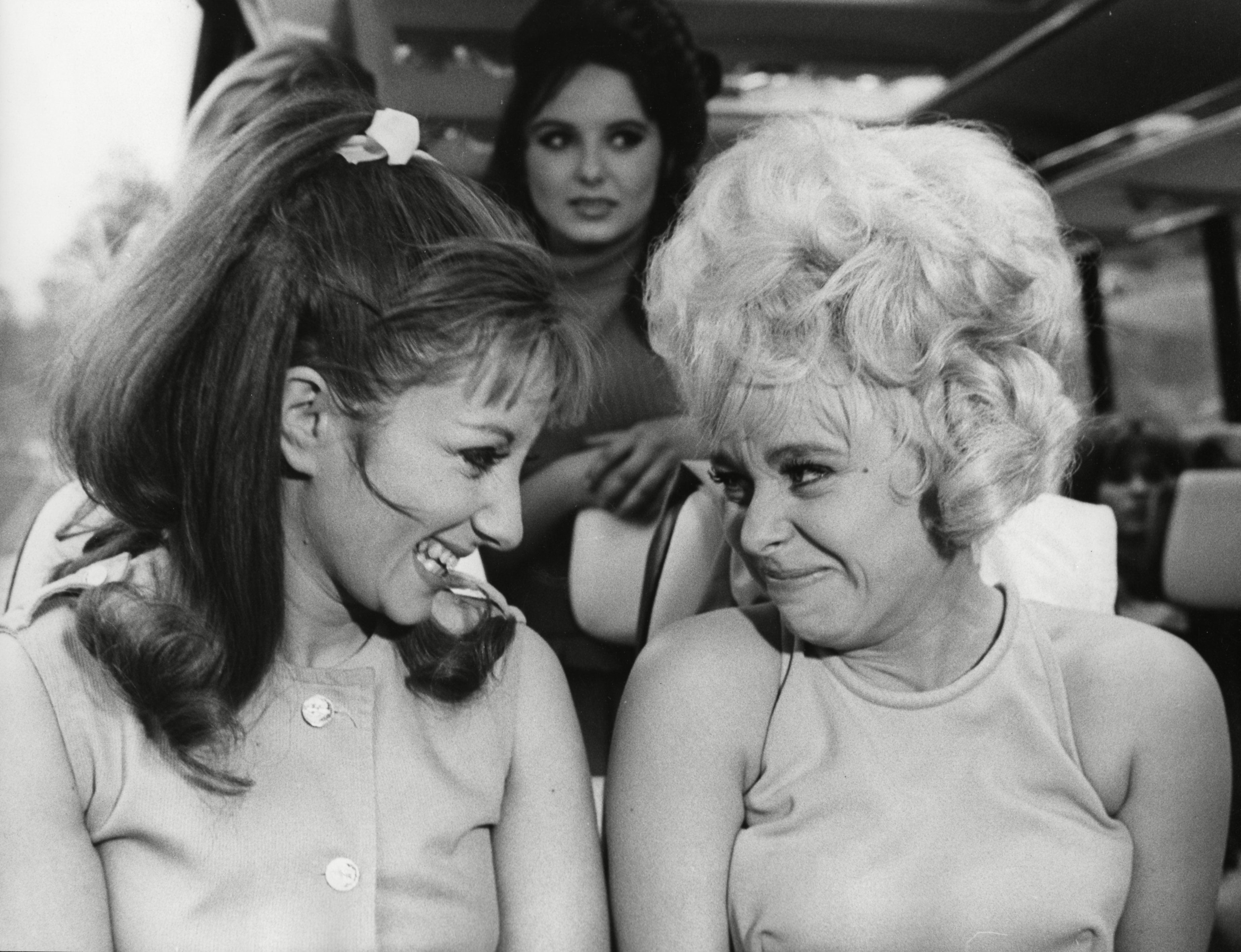 Having a hoot: Sandra Caron and Barbara Windsor in 1969’s ‘Carry on Camping’