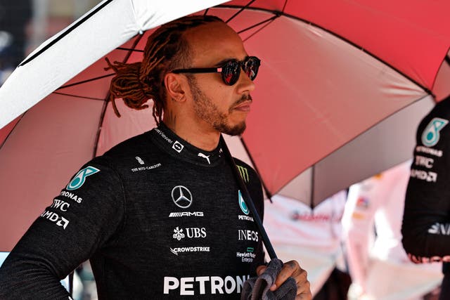 Lewis Hamilton struggled with back pain in the recent Azerbaijan Grand Prix (Hamad Mohammed/AP)