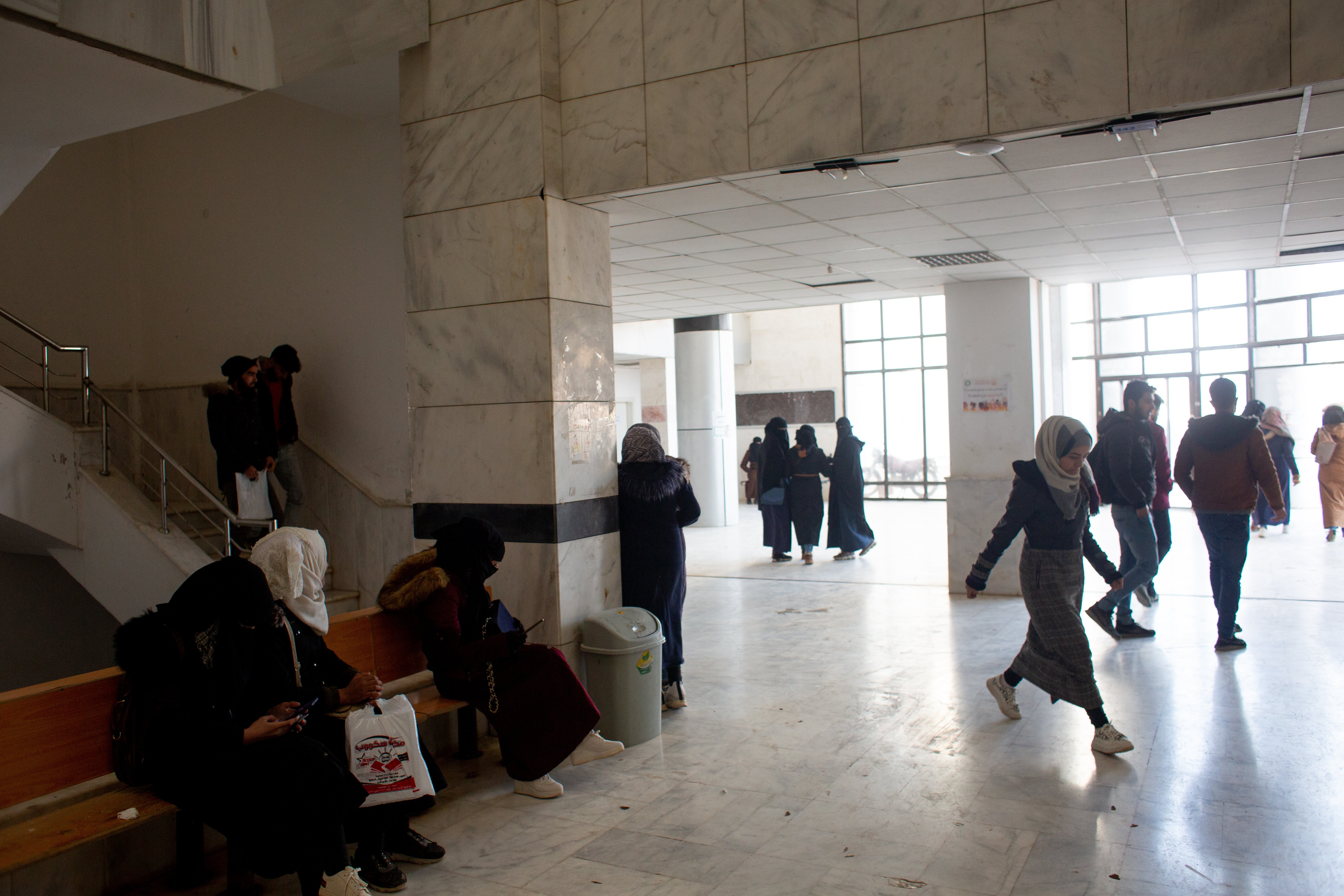 The main hall in Idlib University College for Education and Science