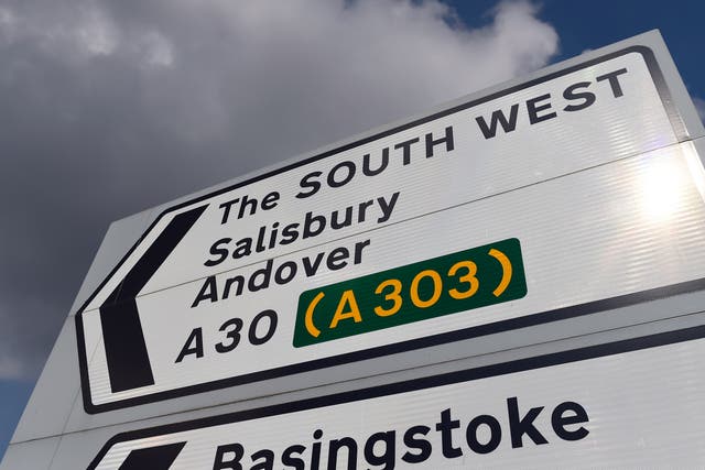A signpost for Andover (Andrew Matthews/PA)