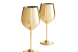 VonShef gold wine glasses
