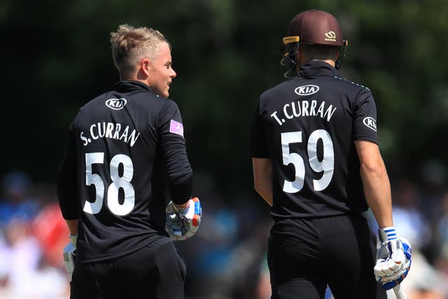 Sam Curran and his brother Tom Curran playing for Surrey (Mike Egerton/PA)