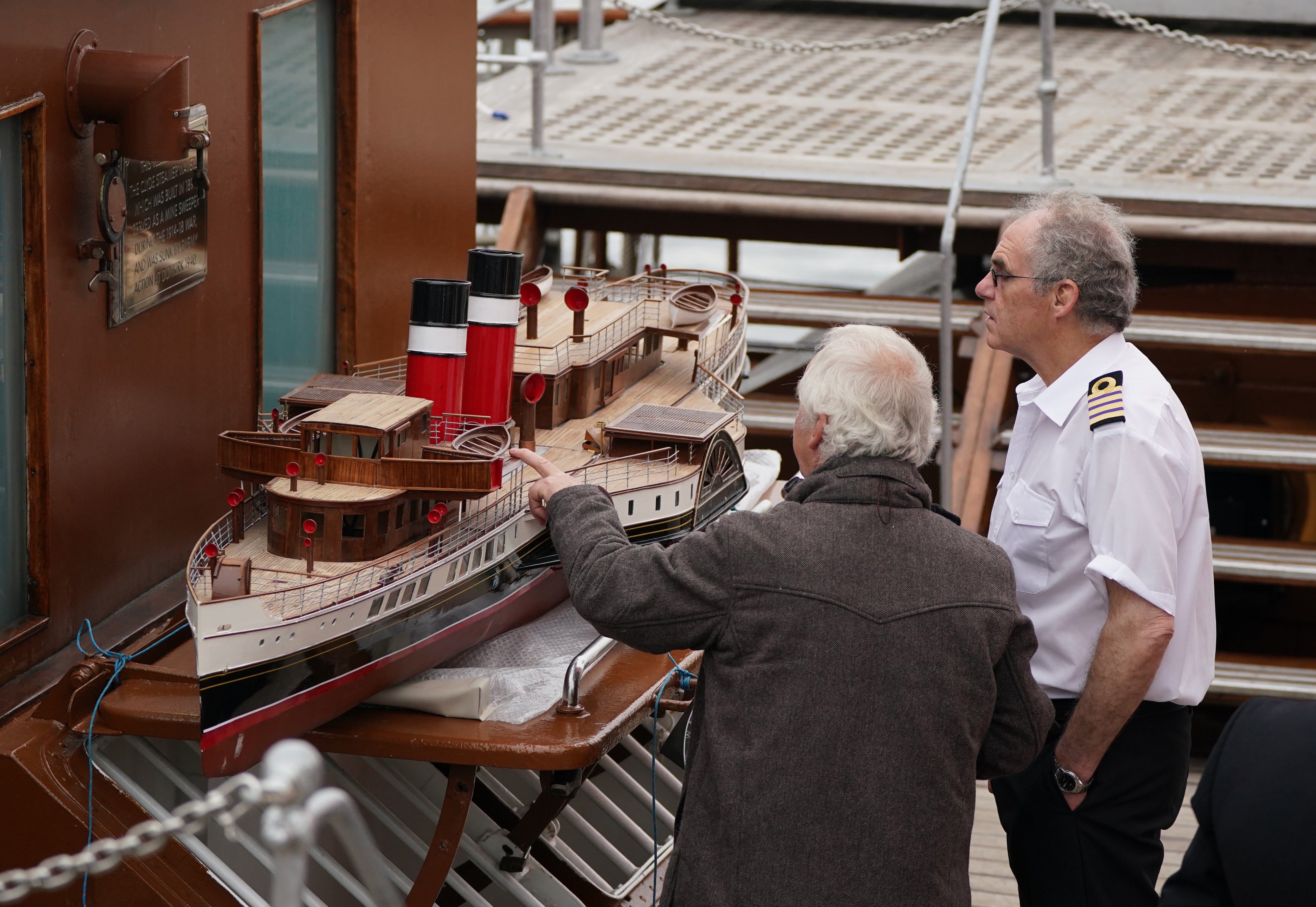 An on-board model of the steamer (Andrew Milligan/PA)