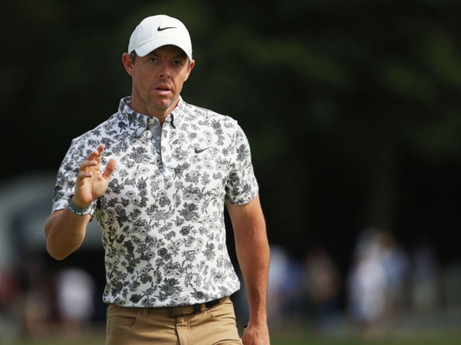 Rory McIlroy is one shot off the lead