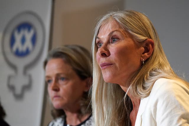 Former Olympic athletes Sharron Davies and Mara Yamauchi spoke about the importance of maintaining female sporting categories (Andrew Milligan/PA)