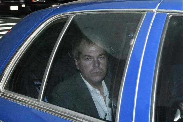 <p> John Hinckley Jr photographed in 2003 outside the US District Court in Washington</p>